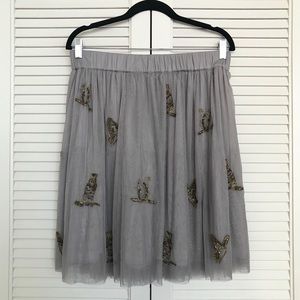 Anthropologie | Embellished tulle skirt